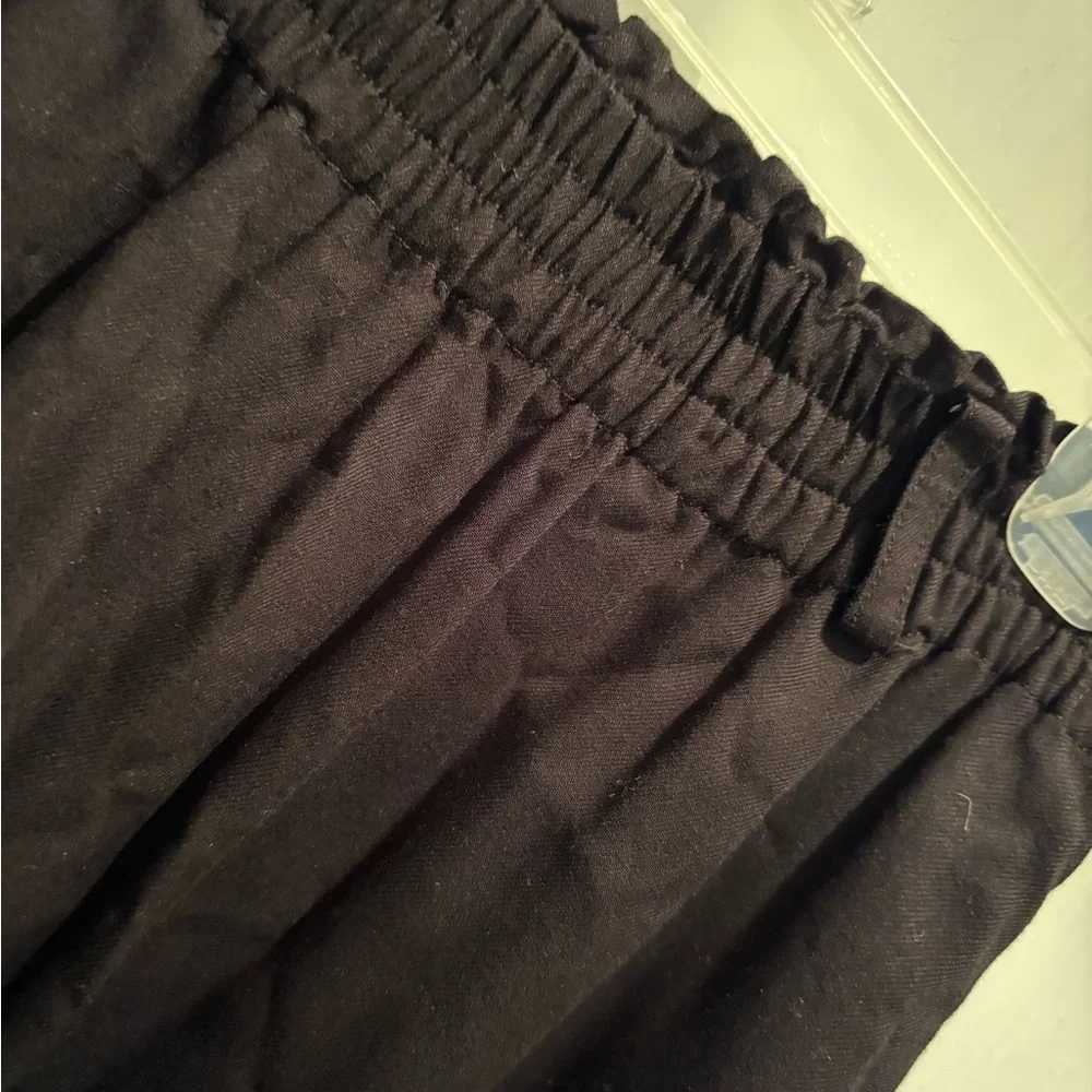 ALC Black Midi A-Line Skirt with High-Low Hem - Picture 4 of 5